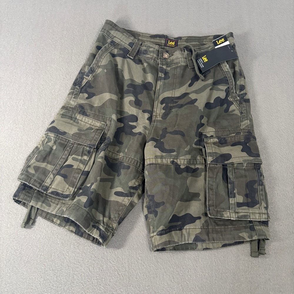 Lee Sierra Cargo Shorts Mens Size 30 Olive Camo 10in Inseam 112375175